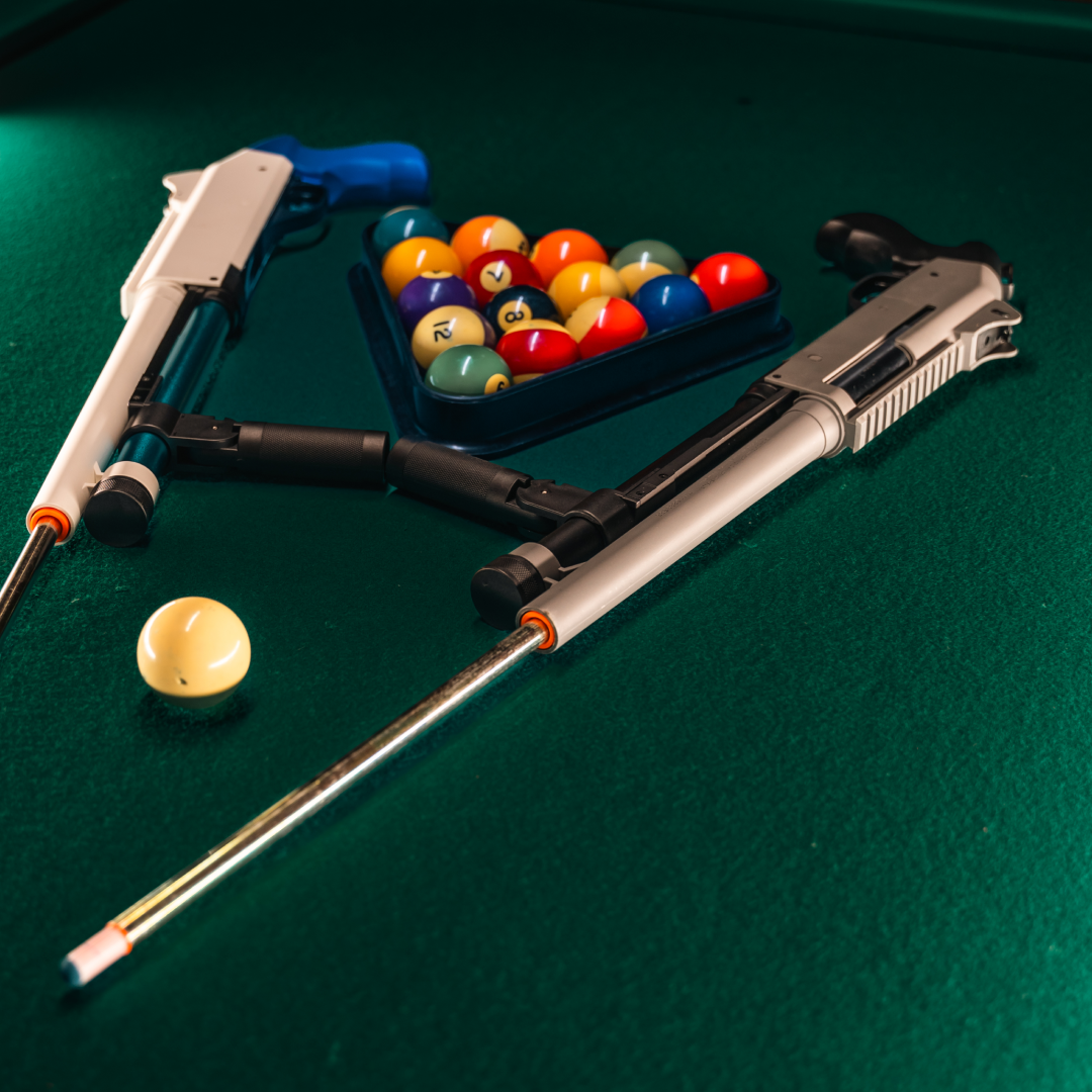 Shotgun Pool Cue - Gray